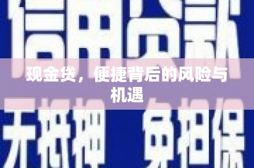 石嘴山现金贷，便捷背后的风险与机遇