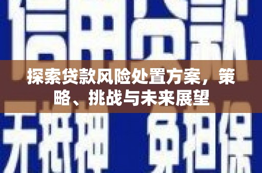 石嘴山探索贷款风险处置方案，策略、挑战与未来展望