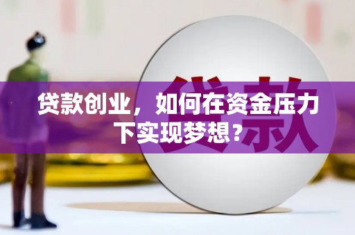 石嘴山贷款创业，如何在资金压力下实现梦想？