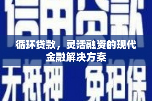 石嘴山循环贷款，灵活融资的现代金融解决方案