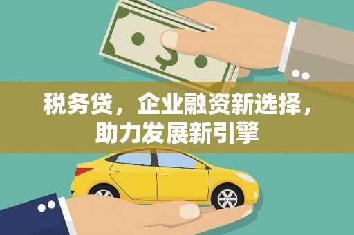 石嘴山税务贷，企业融资新选择，助力发展新引擎