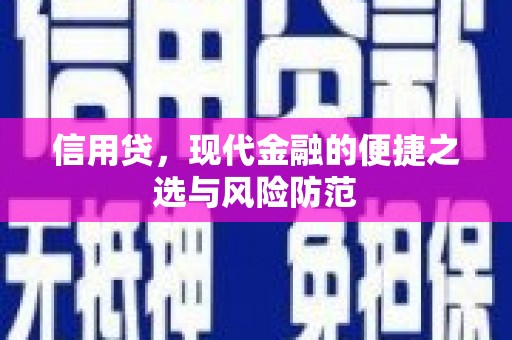 石嘴山信用贷，现代金融的便捷之选与风险防范
