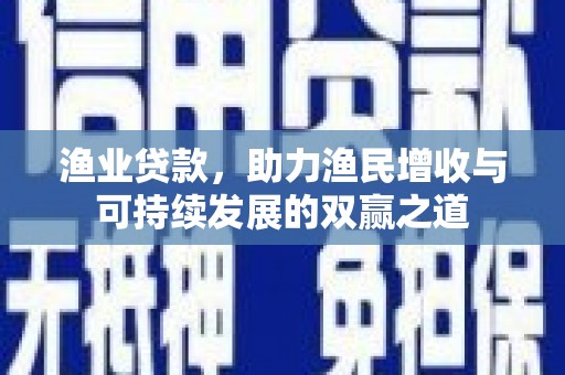 石嘴山渔业贷款，助力渔民增收与可持续发展的双赢之道