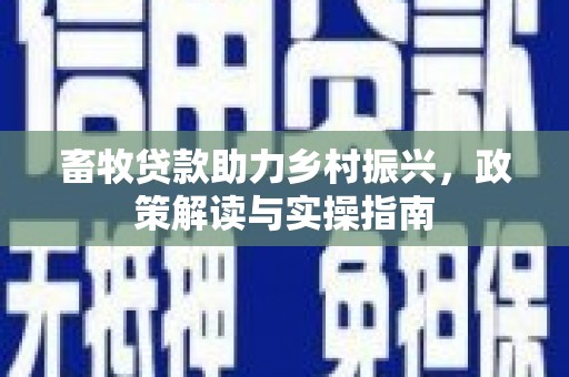 石嘴山畜牧贷款助力乡村振兴，政策解读与实操指南